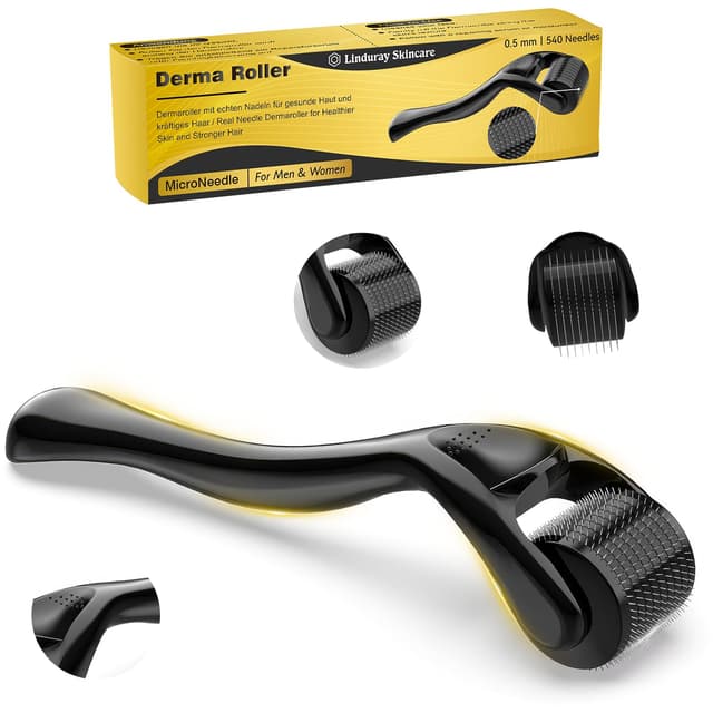 Bartroller 0,5 mm für Bartwuchs & Haarwachstum 🧔🌿