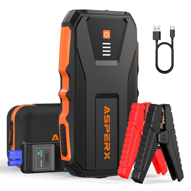 ASPERX AX3000 Auto Starthilfe Powerbank - Bis zu 10,0L Benzin oder 8,0L Diesel starten!