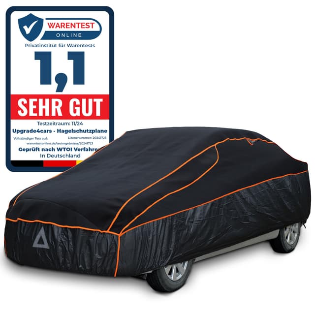 Upgrade4cars Auto Hagelschutzplane | Auto Abdeckplane Komplett für alle Jahreszeiten | Autoplane Universal | Pkw Größe: S 406 * 165 * 119 cm Hagelschutzplane Pkw - S