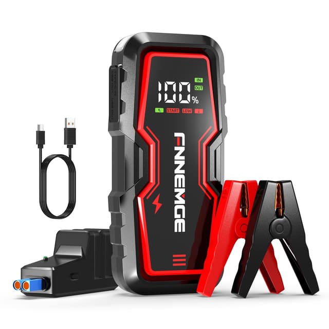 FNNEMGE Auto Starthilfe Powerbank, 6000A Spitzenstrom 🚗