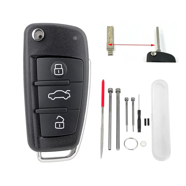 🔑 GZXNKEY Audi TT Schlüsselanhänger Gehäuse mit Pin Removal Tool Nadelfeile