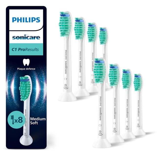 Philips Sonicare C1 ProResults, Original Ersatzbürstenköpfe, Weiß, 8er-Pack, HX6018/87 Neu