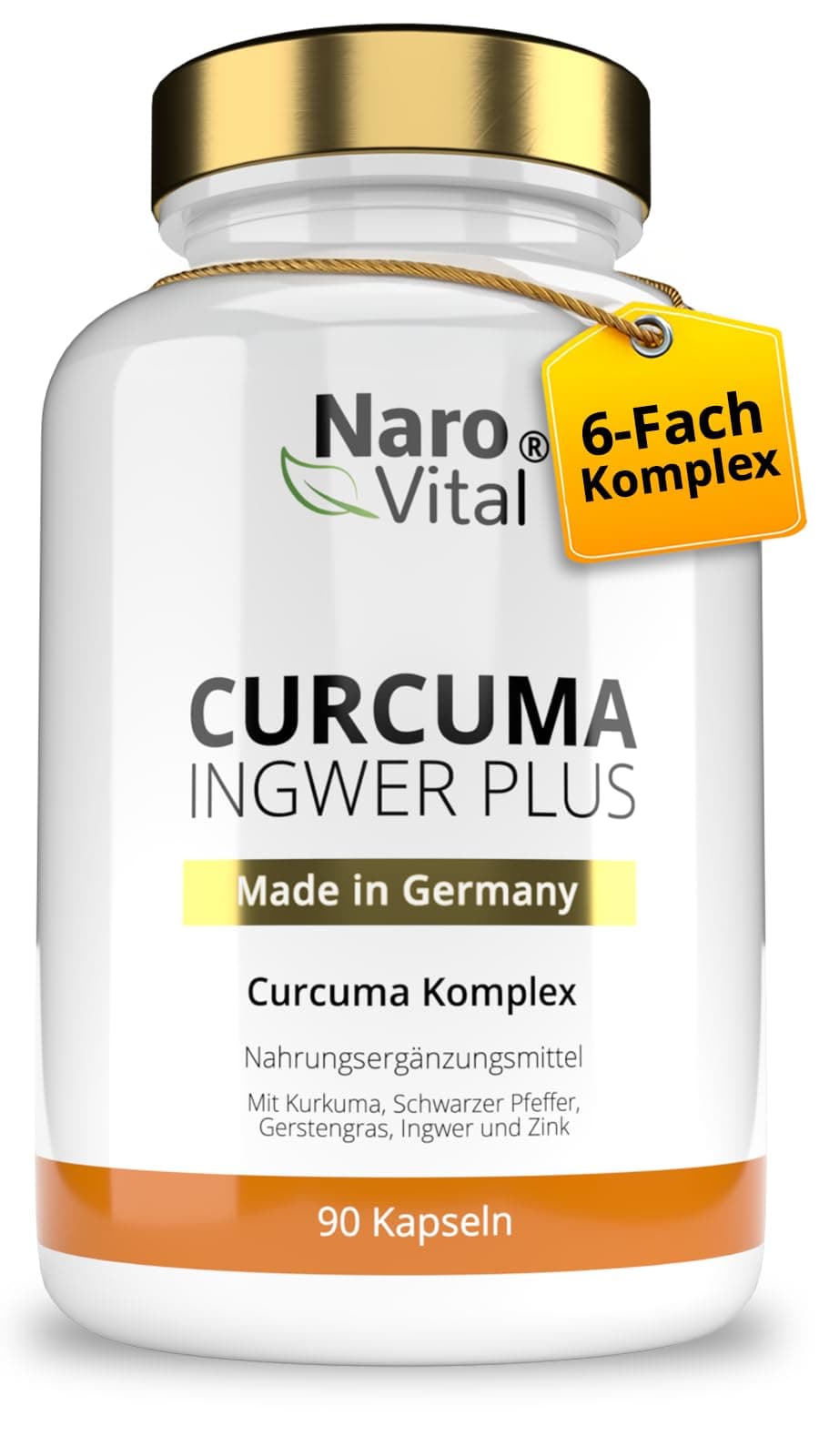 Angebot: Kurkuma Ingwer Kapseln hochdosiert - 90 vegane Kapseln