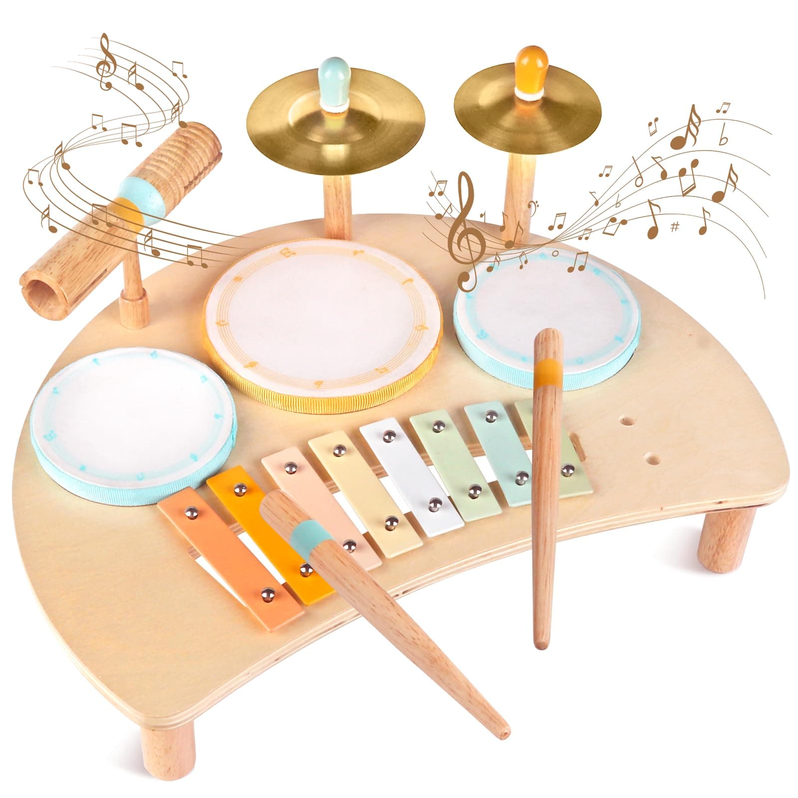 🥁🎶 Montessori Trommelset für Kleinkinder 1-3 Jahre 🎶🥁