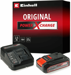🔋🔌 Original Einhell Starter Kit 2,5 Ah Akku und Ladegerät Power X-Change (Li-Ion, 18 V, 50 min Ladezeit)