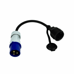 CEE Kabel Adapter Stecker auf Schutzkontakt-Kupplung IP44 ⚡️ Elektraline spritzwassergeschützt Angebot bei HelloDeals