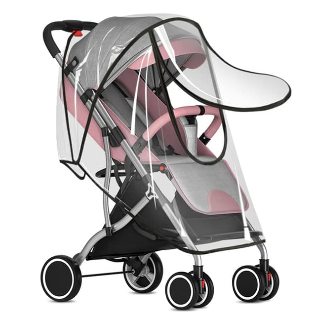 🌧️👶 ZITUZY Regenschutz für Kinderwagen, Regenschutz Buggy, Sportwagen mit Fenster und Doppel Reißverschluss