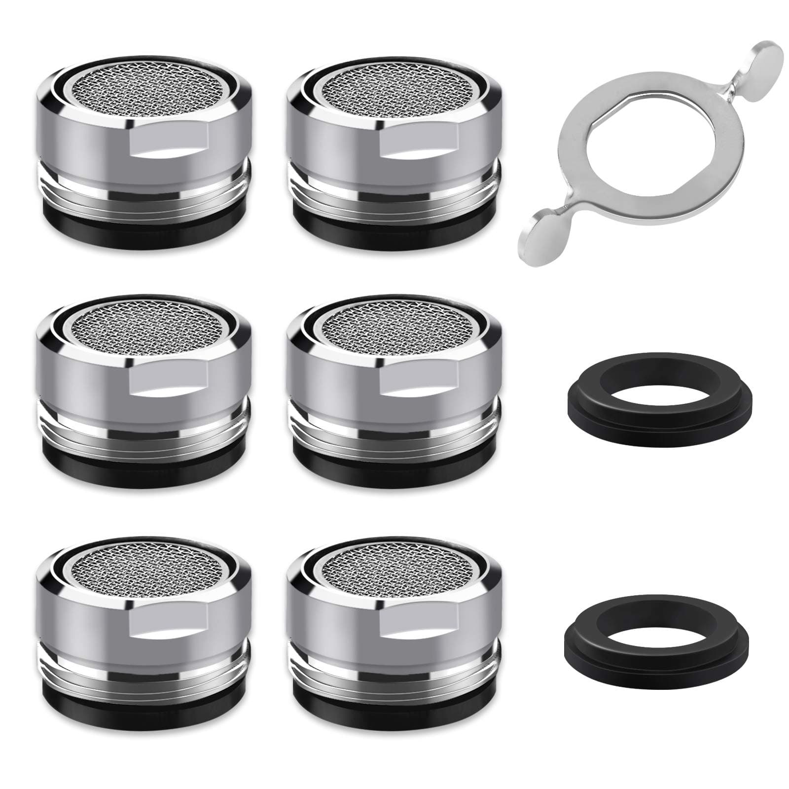 Deal des Tages! Strahlregler M24, 6 Stück Wasserhahn Sieb Einsatz mit Edelstahl- und ABS-Filter 💧