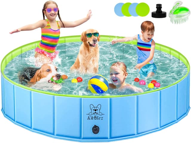 KHOLEZ Hundepool, Faltbare Hundebadewanne für Große und Kleine Hunde 🐾