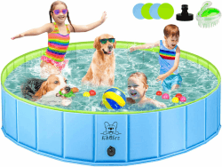 KHOLEZ Hundepool, Faltbare Hundebadewanne für Große und Kleine Hunde 🐾 Angebot bei HelloDeals