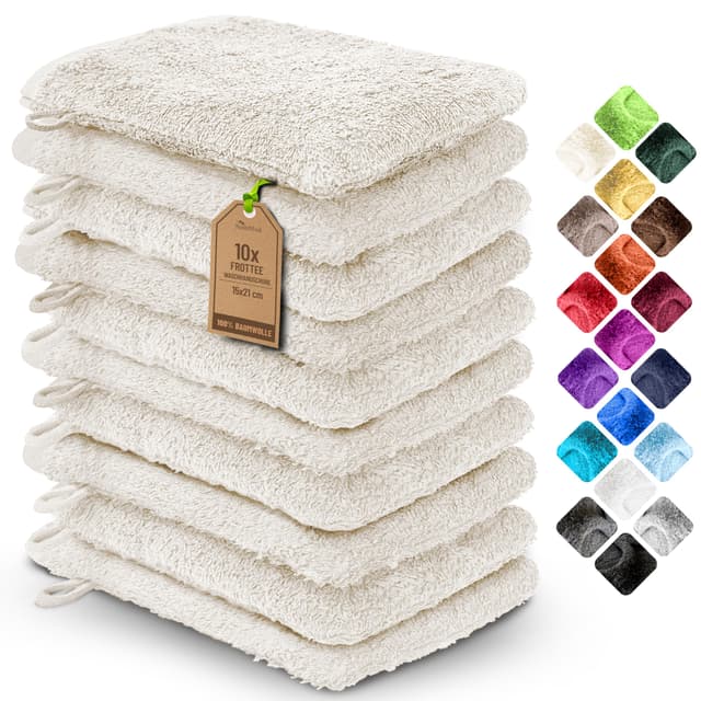 Angebot: NatureMark 10er Pack Frottee Waschhandschuhe 🧼🚿