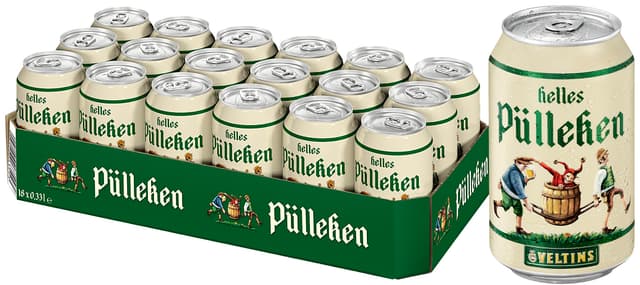 Angebot: Helles Pülleken, EINWEG (18 x 0,33 l Dose) 🍺🌟