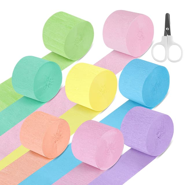 8 Rollen Krepppapier Bunt für kreative Dekorationen 🎉