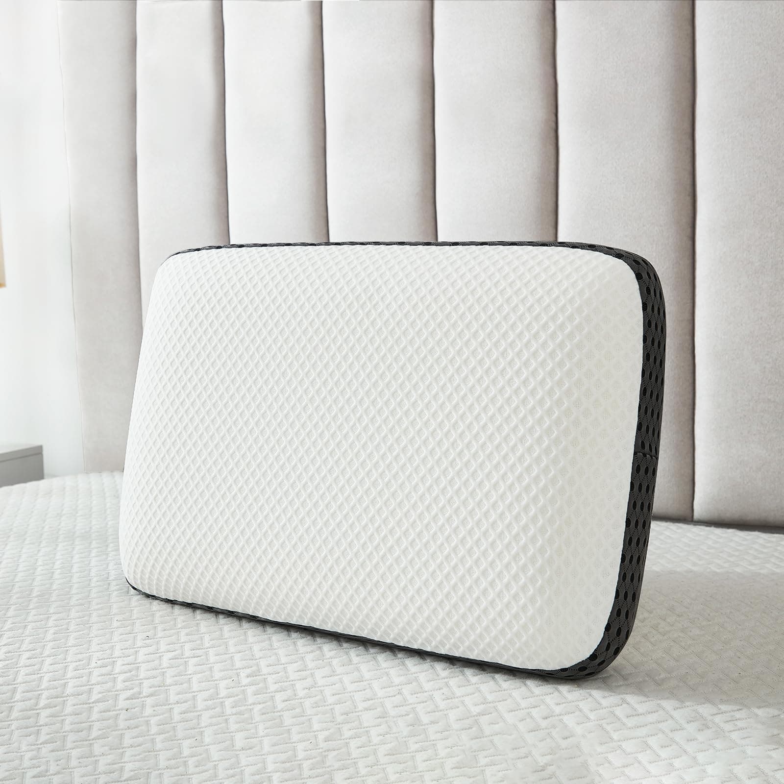 🌙🌟 Carasylvia Memory Foam Nackenkissen - Bett Kissen für den Schlaf 🌟🌙