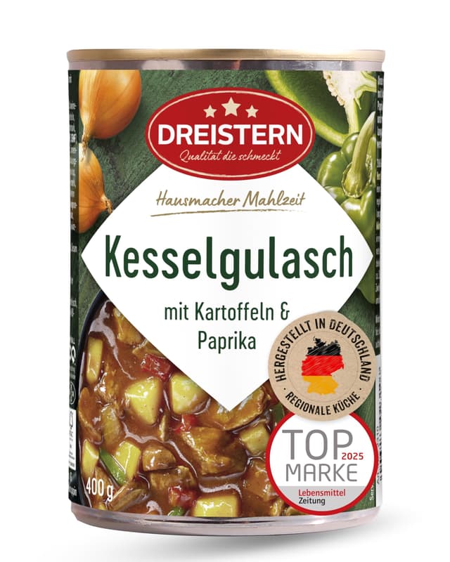 🍲 DREISTERN Kesselgulasch 400g - Hausgemachter Genuss! 🍽️
