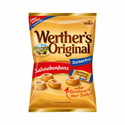 🍬 Werther's Original - Zuckerfreie Sahnebonbons mit Karamellgeschmack 70g 🍬