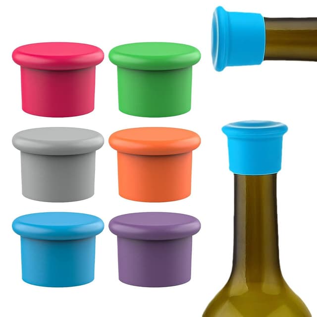 🍾 KUMSODE 12 Stücke Silikon Kronkorken,Flaschenverschluss Bierflaschen Universal 🌈 Bunt, Weinflaschenverschluss Reusable