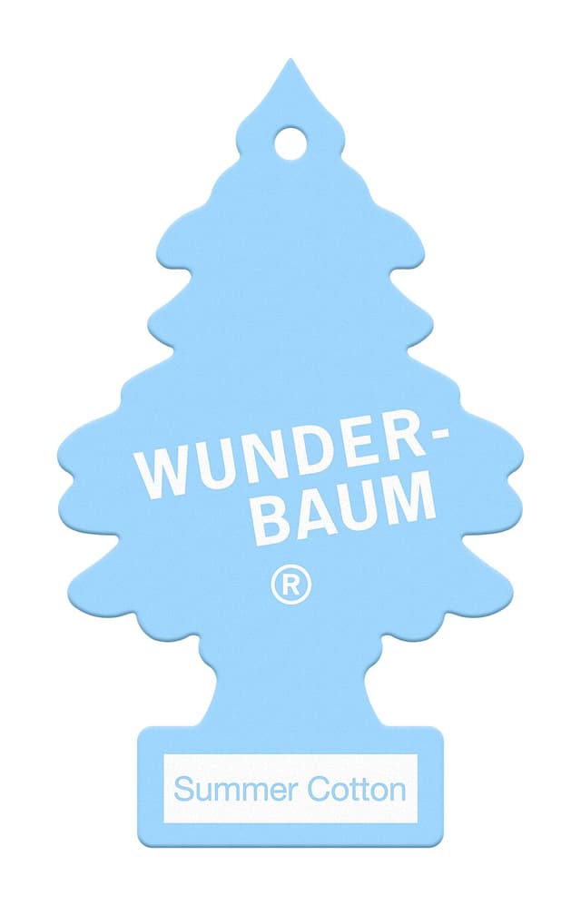 🌞 WUNDER-BAUM Auto-Lufterfrischer - Anhänger für langanhaltenden Duft im Auto oder zu Hause - Summer Cotton - 1 Stück 🌺
