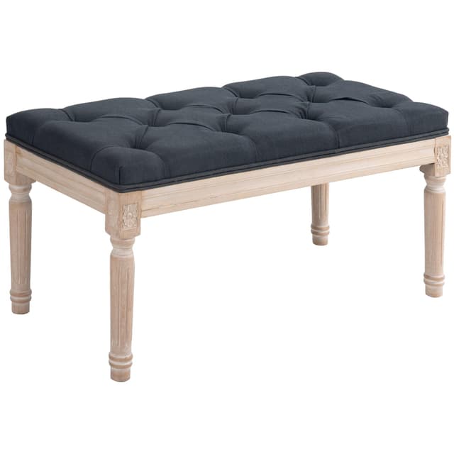 HOMCOM Polsterbank Sitzbank Vintage Bettbank 🛋️🌿