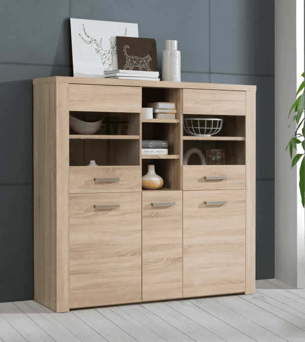 🌟 Forte Baltimore Vitrine 140 150 - Moderne Wohnzimmervitrine 🏡