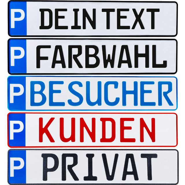 🅿️ Parkplatz Kennzeichen | Individuell gestaltetes Parkplatzschild