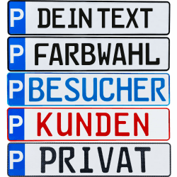 🅿️ Parkplatz Kennzeichen | Individuell gestaltetes Parkplatzschild Angebot bei HelloDeals