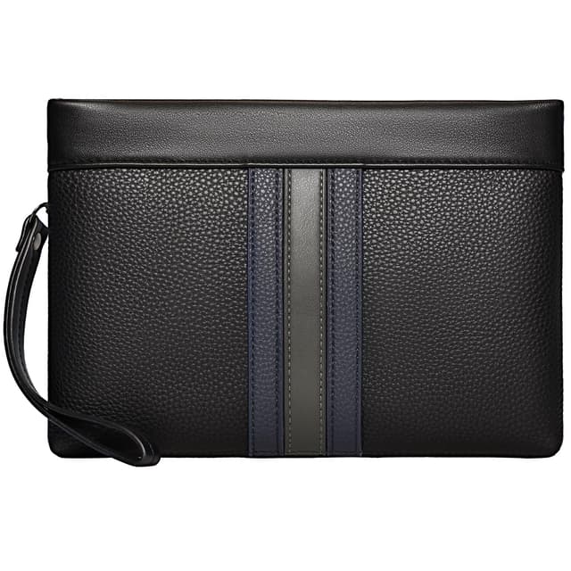 Eshow Handgelenktasche Herren - Handtasche klein - Geldbörsentasche aus PU Leder - Clutch Tasche mit Kartenfach Herrenhandtasche für Reisen, Arbeit, Alltag Grau113 💼🔝
