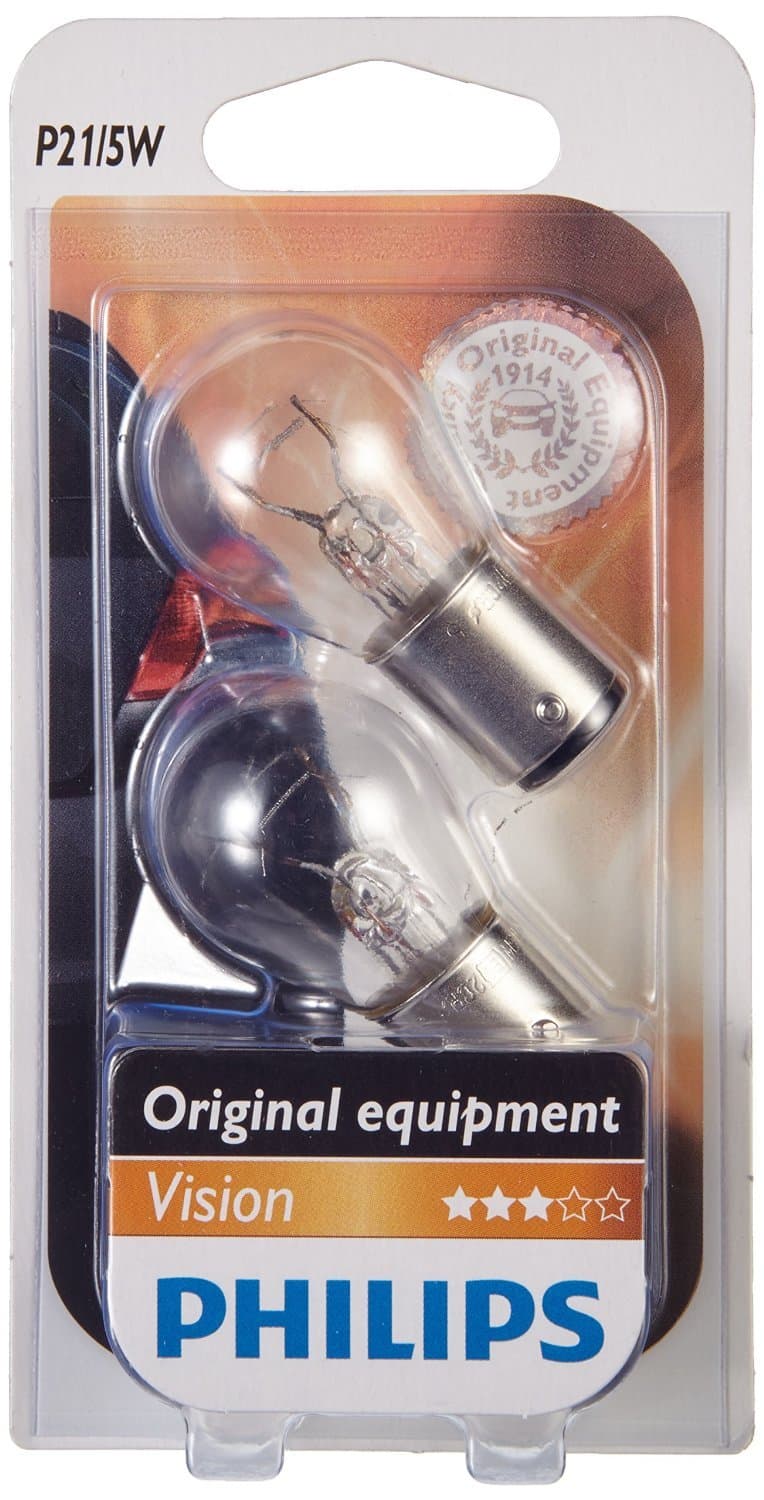 🔥 Philips 12499B2 Kugellampe Vision P21/5W Signallampe, 2er Blister 🚗💡