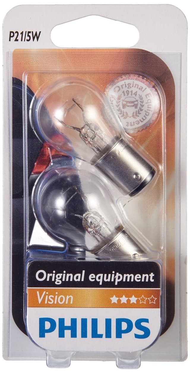 🔥 Philips 12499B2 Kugellampe Vision P21/5W Signallampe, 2er Blister 🚗💡