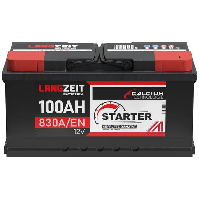 🚗💡 LANGZEIT Autobatterie 12V 100Ah 830A/EN +30% Startleistung Batterie ersetzt 88Ah 90Ah 92Ah 95Ah