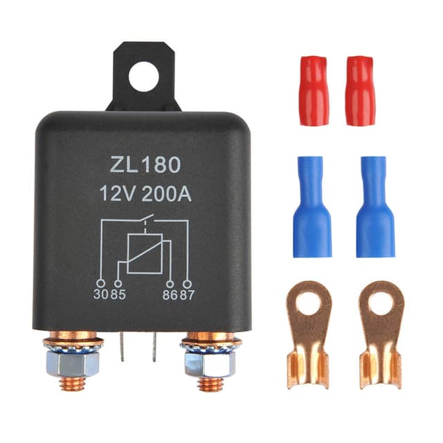 🚚 Automotive ZL180 12 V 200 A LKW Relais 4-polig Heavy Duty Split Charge Mit 2-poligem Standabdruck Und 4 Terminal (1 Set) 🚗
