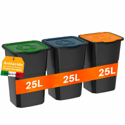 Avilia Set mit 3 Abfalleimern für innen und außen 🗑️