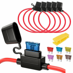 🚗 Gebildet 5pcs 16AWG Sicherungshalter mit Draht für KFZ LKW 🚛 Angebot bei HelloDeals