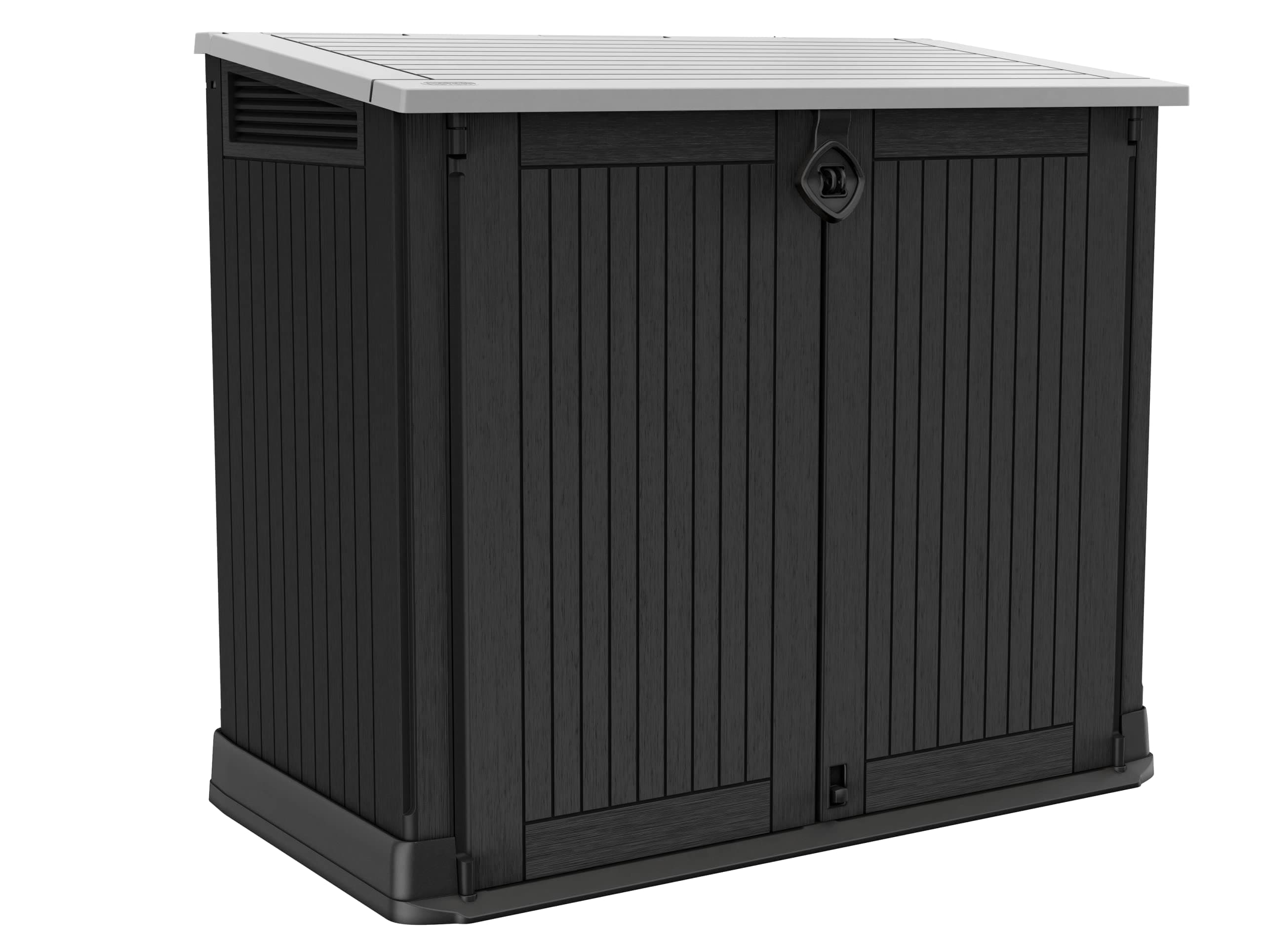 🏡🗑️ Keter Store-it-Out Midi Mülltonnenbox: 130x74x110cm, 845L, Wetterfest, Grau/Schwarz