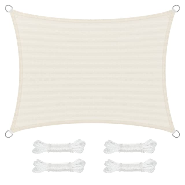 🌞 SONGMICS Sonnensegel 3 x 4 m | Luft- & wasserdurchlässig | Beige GSS34IVV1 3 x 4 m Beige 🌿