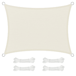 🌞 SONGMICS Sonnensegel 3 x 4 m | Luft- & wasserdurchlässig | Beige GSS34IVV1 3 x 4 m Beige 🌿 Angebot bei HelloDeals