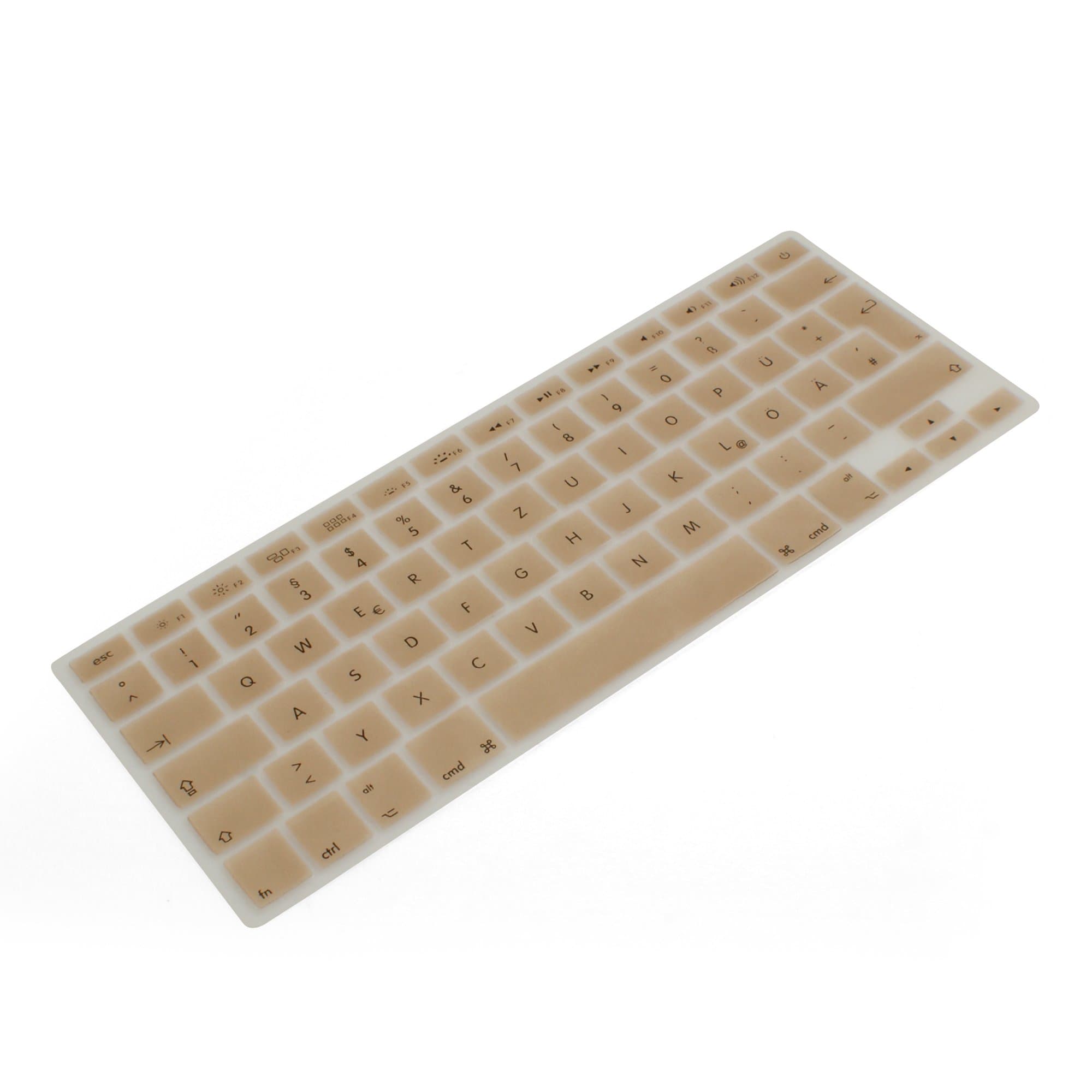 SYSTEM-S Silikon Tastaturschutz in Gold für MacBook Pro/iMac/MacBook Air