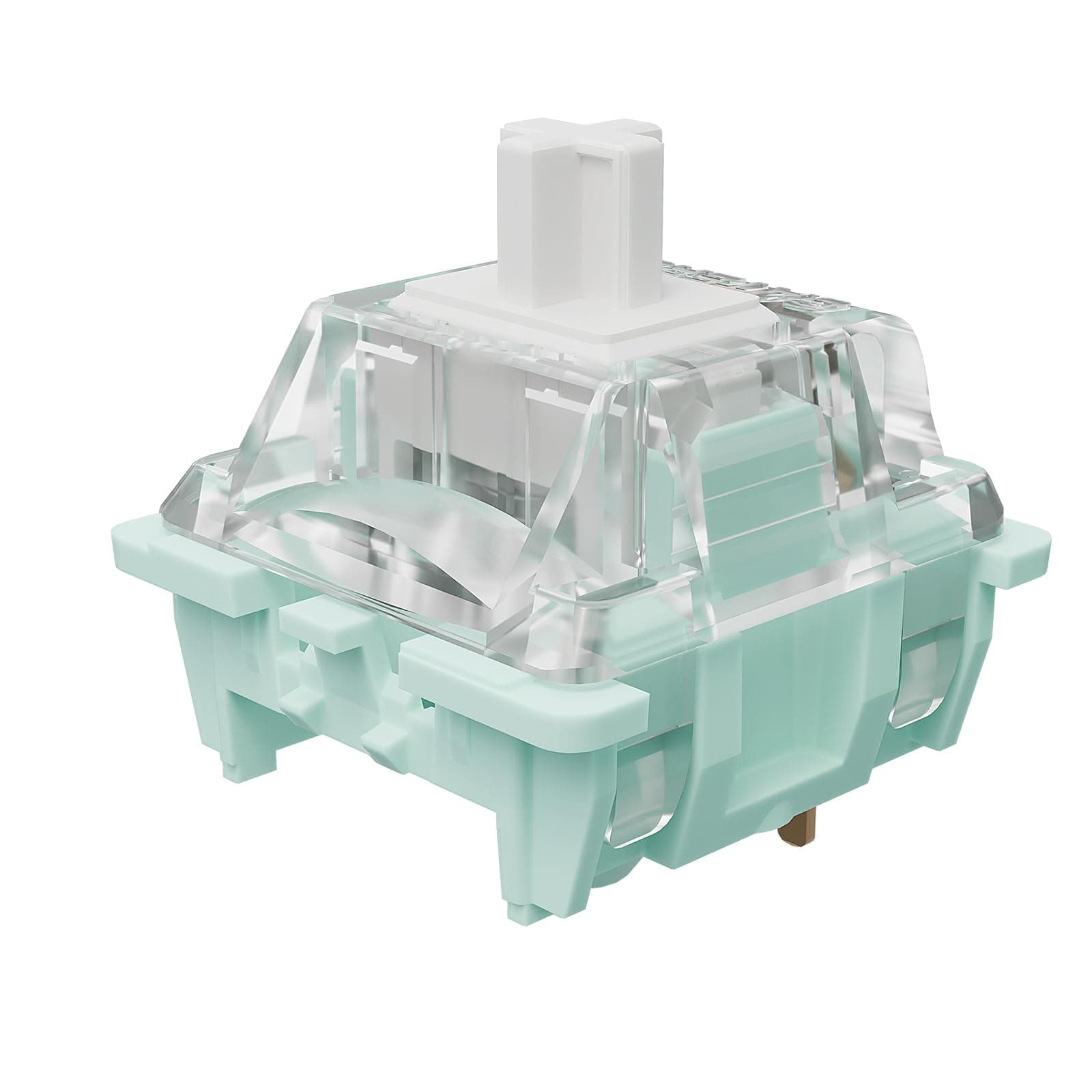 🎮 Kutethy X Gateron JADE Series 3.0 Double-stage Spring White Switches,3-Pin 38gf Linear/Pre Lubed für mechanische Tastatur（Weiß,90 Stück）