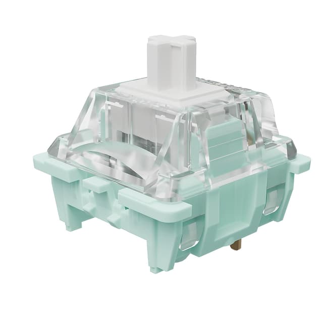 🎮 Kutethy X Gateron JADE Series 3.0 Double-stage Spring White Switches,3-Pin 38gf Linear/Pre Lubed für mechanische Tastatur（Weiß,90 Stück）