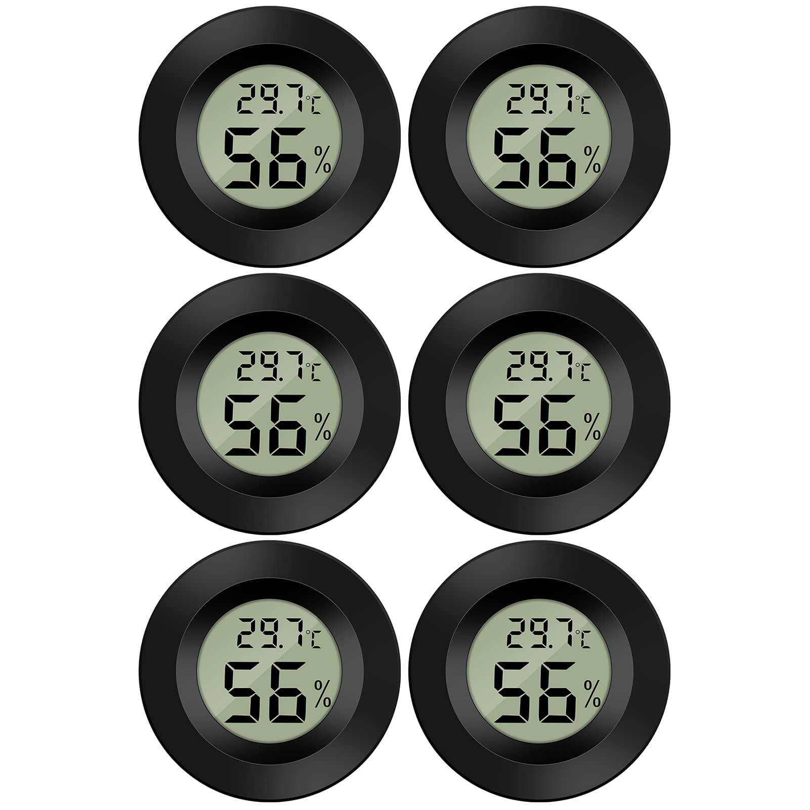Thlevel Mini Digital Hygrometer Thermometer Temperatur Luftfeuchtigkeitmessgerät für Innenraum Gewächshaus Wohnzimmer 6 Stücke 🌡️🏡