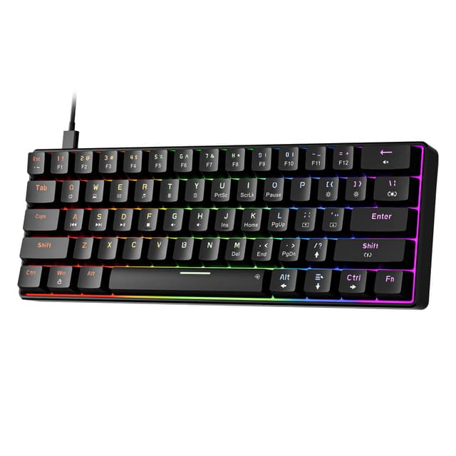 Newmen GM611 Gaming Tastatur | RGB-Beleuchtung | Mechanische Tastatur | Anti-Ghosting | Programmierbar