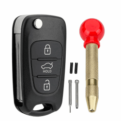 Hyundai 3-Knopf Schlüsselanhängergehäuse mit Entnahmewerkzeug für Hyundai und Kia Modelle 🚗