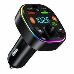 🚗 GlasFlength Bluetooth 5.0 FM Transmitter Auto Bluetooth Adapter 🎵