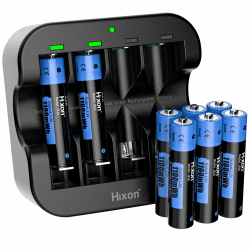Hixon AAA Lithium Akku - 8 Stücke mit Ladegerät 🌟🔋