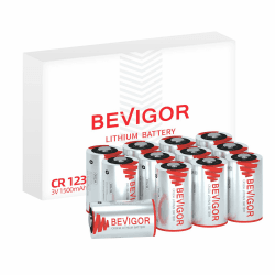 🔋🔒 Bevigor CR123A Lithium Batterie 12 Stück - 1500mAh 3V Li-Ion