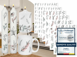 Sugeru 6 PCS Kerzentattoo (200+ Muster) Wassertransferdruck Angebot bei HelloDeals