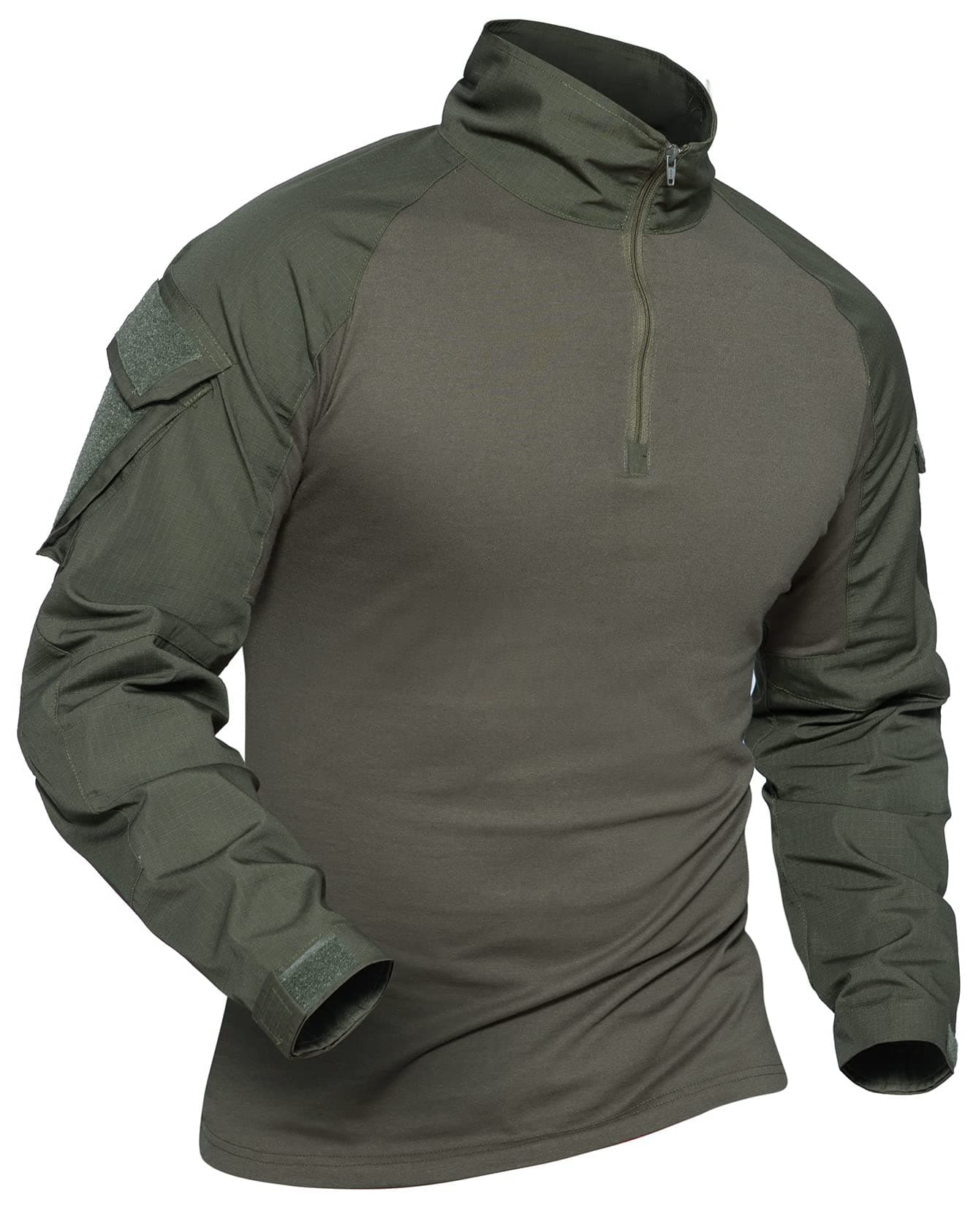 👕🔥 XKTTAC Combat Shirt Tactical mit 2-4 Taschen Herren Militär Ausrüstung Security Outdoor Polizei Hemd Bundeswehr Paintball Airsoft B-grün/2 Taschen XL - Angebot!