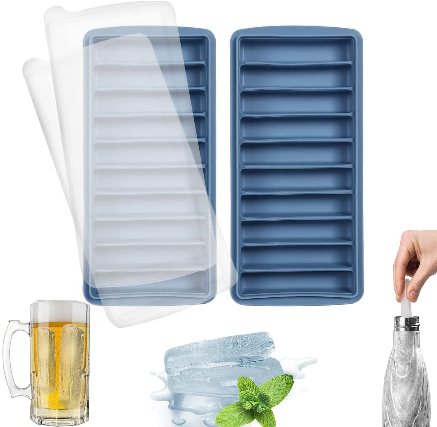 LessMo Silikon-Eiswürfelform mit Deckel - BPA-Frei und LFGB Zertifiziert 🧊🍹