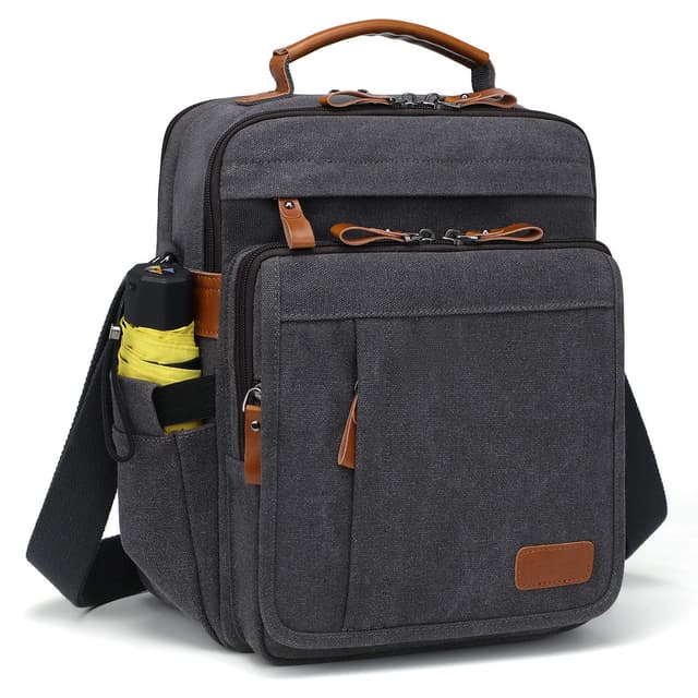 ESTARER Umhängetasche Herren Schultertasche 13 Zoll Grau 👜
