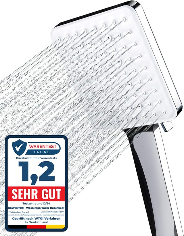 Newentor Duschkopf XXL mit 6 Strahlarten 🚿